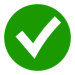 big green checkmark big green checkmark